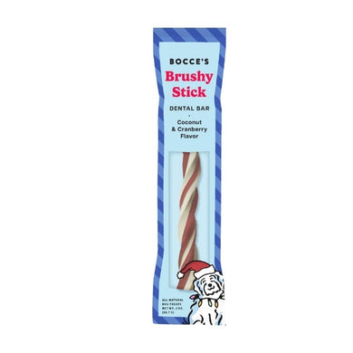 Bocce's Dog Holiday Brushy Stick (Coconut & Raspberry)
