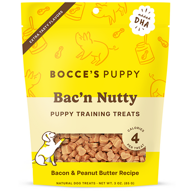 Bocce's Dog Puppy Training Bites Bac'n Nutty - 3oz