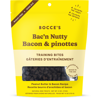 Bocce's Bakery Dog Training Bites Bac'N Nutty - 6 oz