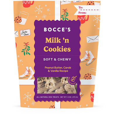 Bocce's Dog Holiday Soft & Chewy Milk 'n Cookies 6oz