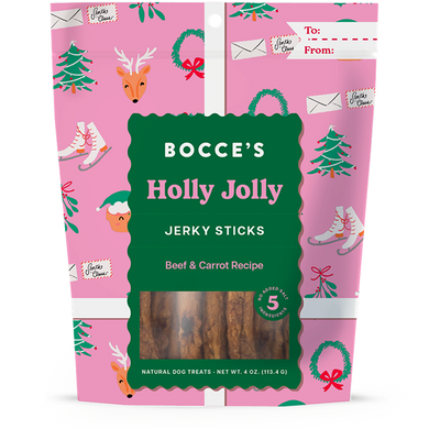 Bocce's Dog Holiday Jerky Sticks Holly Jolly 4oz