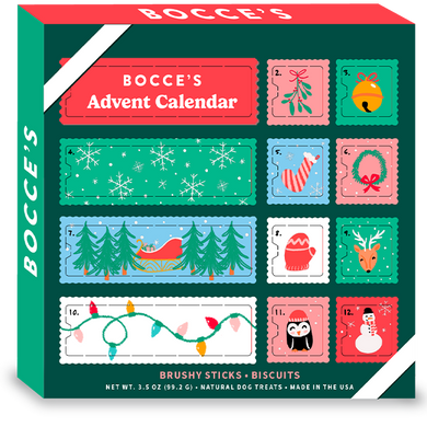 Bocce's Dog Holiday Advent Calendar BrshyStcks&Biscts 3.5 oz