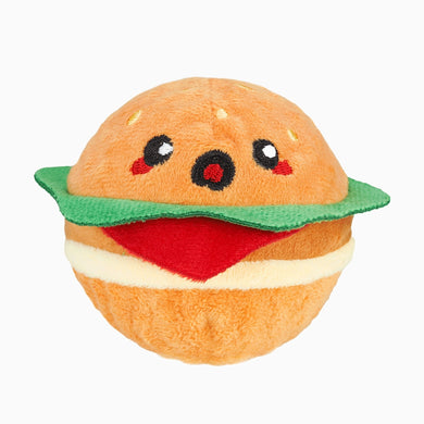 Hugsmart Pet - Food Party | Hamburger - Dog Ball Toy