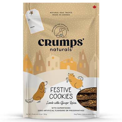 Crumps' Naturals Dog Holiday FstvCookies Lamb w/Ginger - 270g