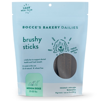 Bocce's Bakery Dog Dailies Brushy Sticks Medium 13 oz