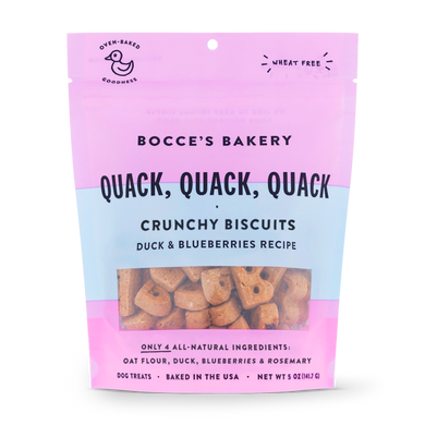 Bocce's Bakery Dog Crunchy Biscuits Quack Quack Quack 5 oz