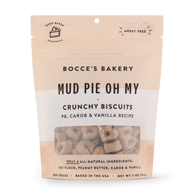 Bocce's Bakery Dog Crunchy Biscuits Mud Pie Oh My 5 oz