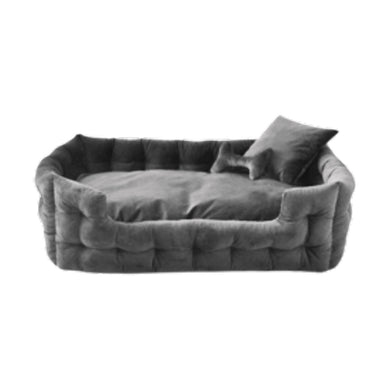 Rectangular Luxury Velour Pet Bed